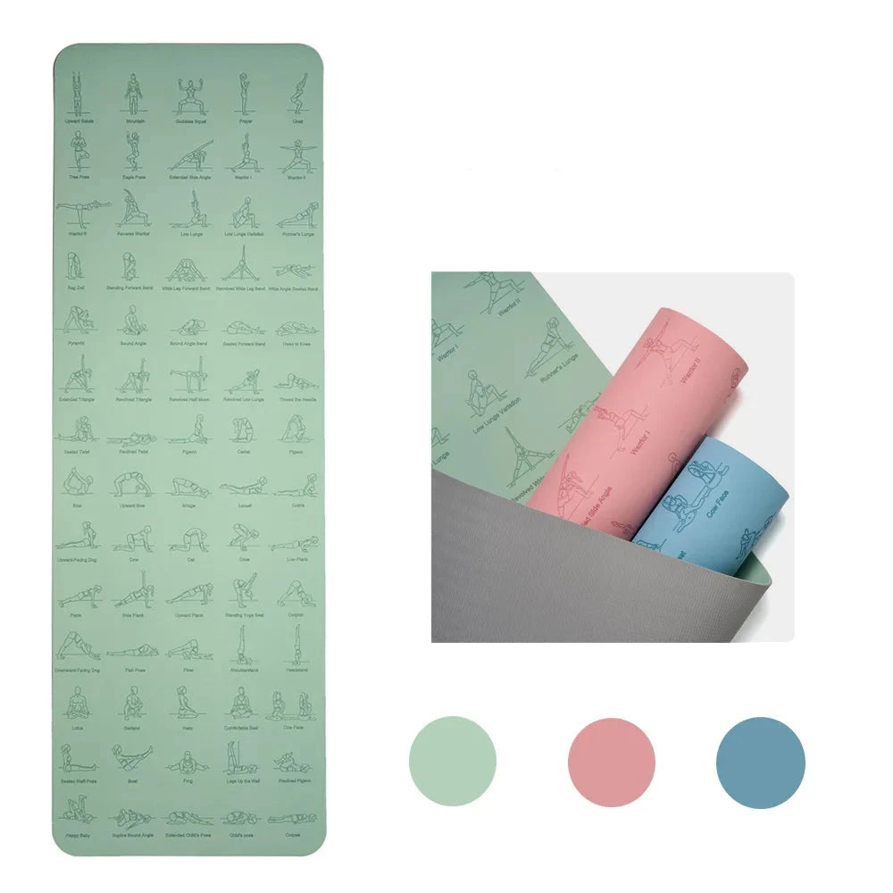 Tapis de yoga avec posture Couleurs Le Box Du Fitness