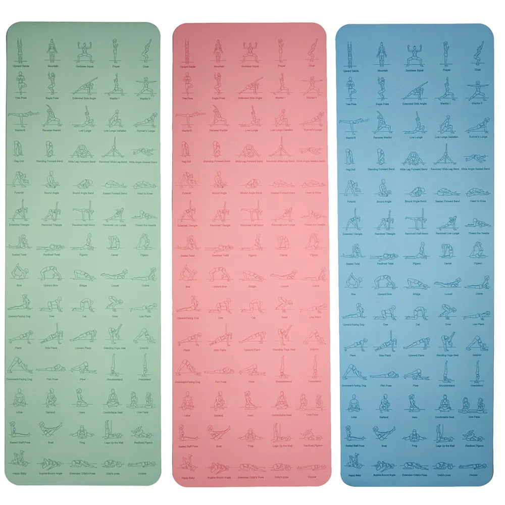 Tapis de yoga avec posture trois modele Le Box Du Fitness