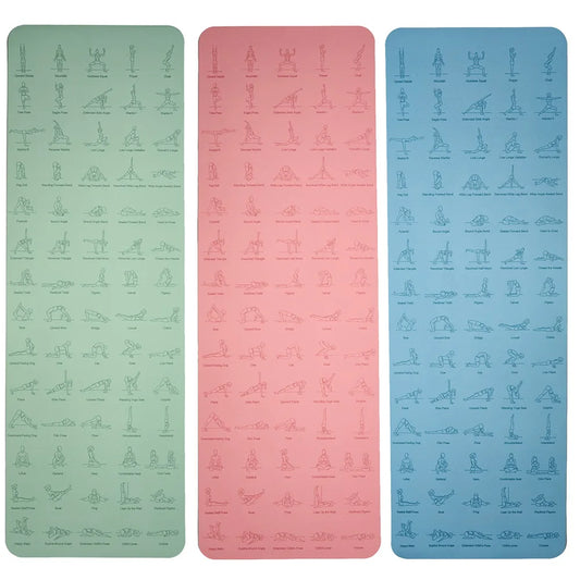 Tapis de yoga avec posture trois modele Le Box Du Fitness