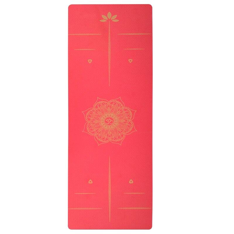 Tapis Pour Le Yoga Line Mats Rouge