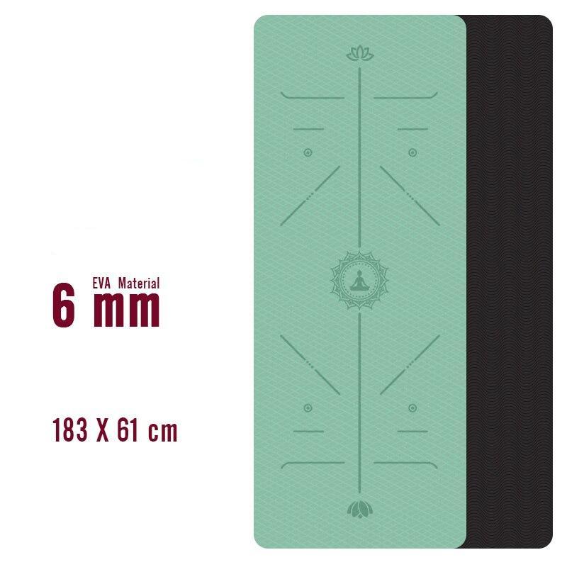 Tapis de Yoga Pilates Bouddah Vert Noir