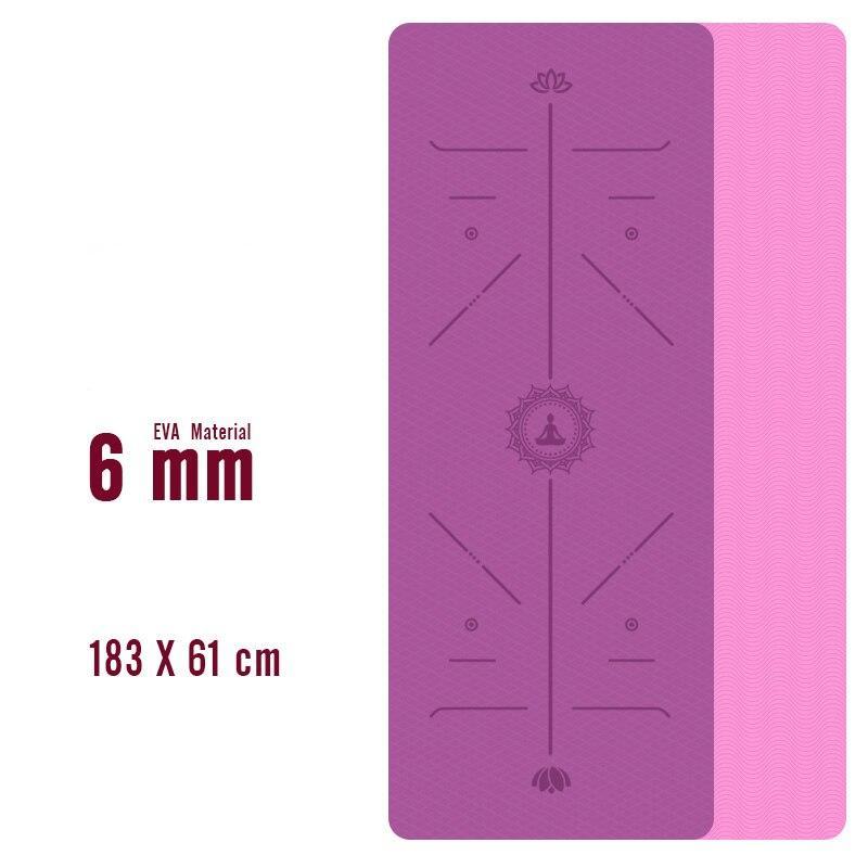 Tapis de Yoga Pilates Bouddah Violet Rose