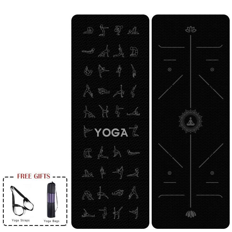 Tapis de Yoga double Face Noir