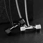 COLLIER FITNESS - CHAINE AVEC PENDENTIF HALTÈRE OR 60CM - Vignette | LE BOX DU FITNESS®