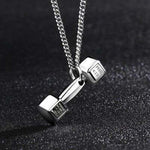 COLLIER FITNESS - CHAINE AVEC PENDENTIF HALTÈRE OR 60CM - Vignette | LE BOX DU FITNESS®