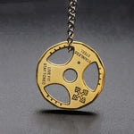 FITNESS NECKLACE - TRENDY GOLD OLYMPIC DISC - Vignette | LE BOX DU FITNESS®