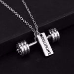 COLLIER FITNESS - HALTÈRE STYLE MILITAIRE ZINC - Vignette | LE BOX DU FITNESS®