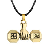 FITNESS NECKLACE - IRON FIST WITH TRENDY DUMBBELL - Vignette | LE BOX DU FITNESS®