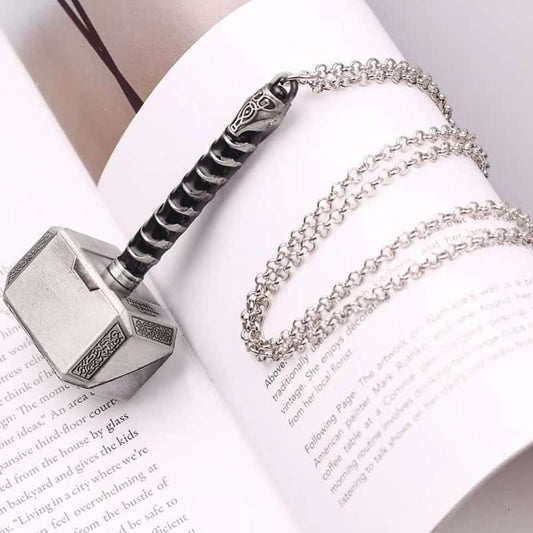 COLLIER FITNESS - MARTEAU DE THOR EN ZINC