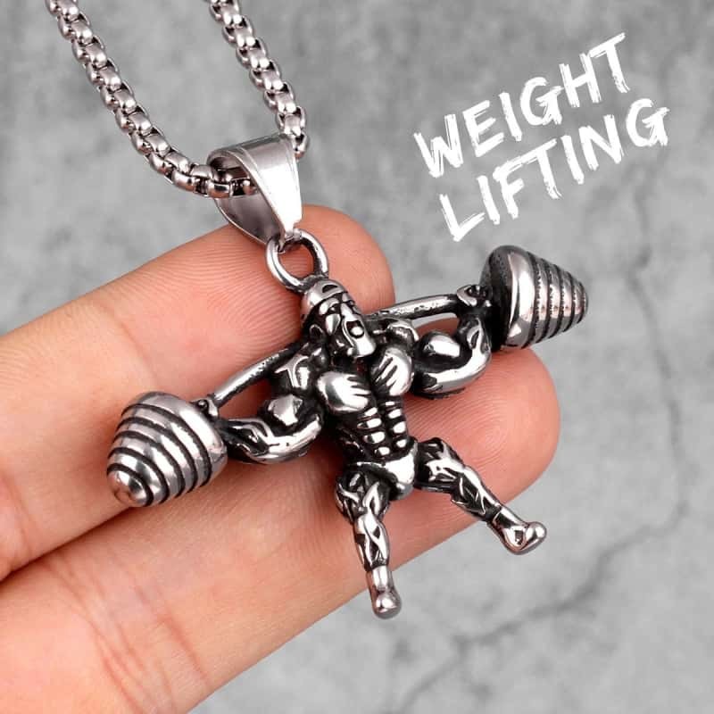 COLLIER FITNESS - PENDENTIF DEADLIFT BODYBUILDER