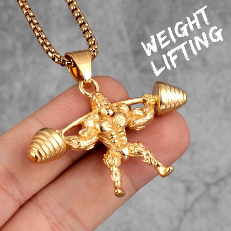 COLLIER FITNESS - PENDENTIF DEADLIFT BODYBUILDER