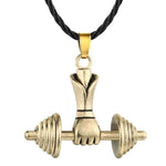 FITNESS NECKLACE - STAINLESS STEEL DUMBBELL FIST - Vignette | LE BOX DU FITNESS®