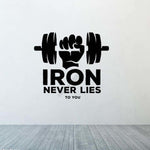 DECO MAISON - POING FERMÉ "IRON NEVER LIES" - Vignette | LE BOX DU FITNESS®