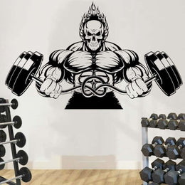 DÉCO MURALE -BODYBUILDER FITNESS BARBEL CRANE ENFLAME