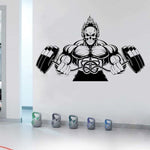 WALL DECORATION - BODYBUILDER FITNESS BARBEL SKULL IN FLAME - Vignette | LE BOX DU FITNESS®