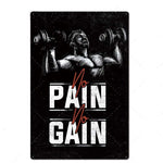 WALL DECORATION - FITNESS ROOM "NO PAIN NO GAIN" - Vignette | LE BOX DU FITNESS®