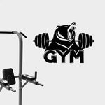 WALL DECORATION - BROWN BEAR STICKERS GYM FITNESS BARBELL - Vignette | LE BOX DU FITNESS®