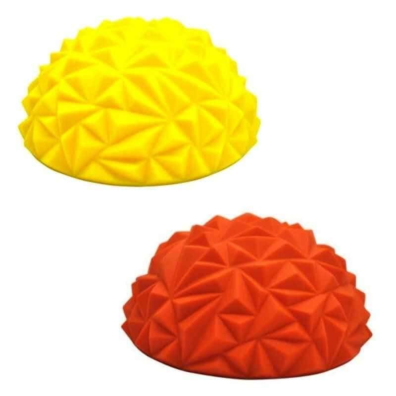 proprioception-remise-se-forme-demi-ball-jaune-orange