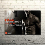 FITNESS POSTER - "FREE THE BODY THE MIND WILL FOLLOW" - Vignette | LE BOX DU FITNESS®