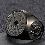 OLYMPIC DISC STEEL SIGNET RING - Vignette | LE BOX DU FITNESS®